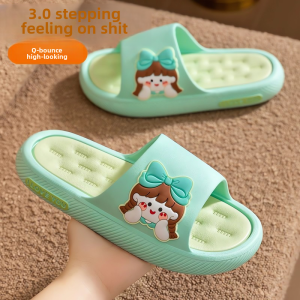 Flat Heel Summer Slippers for Women Korean Style Home Bathroom Non-Slip Deodorous Silent Bathing Thick Bottom Slippers for Daily Use