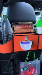 Car Seatback Storage Box Multifunctional Tissue Box Car Cup Holder Car Seat Hanging Storage Organizer