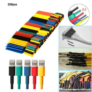Heat-shrink Tubing Thermoresistant Tube Heat Shrink Wrapping Kit Polyolefin Shrinking Assorted Heat Shrink Tubing Wire Cable