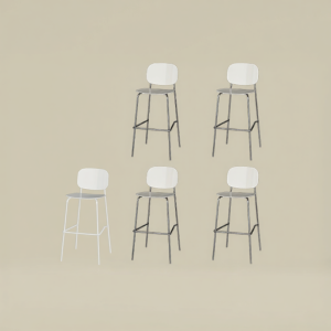 NANGUAHEZI | Bar Stool With Back INS Style for Cafes and Home Use