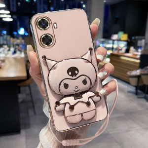 Huawei Hi Enjoy 60s Phone Case Protective Silicone Soft Shell Full Cover Anti-Fall with Mirror Cute Cartoon Design Womens Style