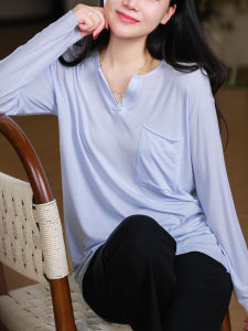 XIAOER | Lightweight Comfortable T-Shirt with Open Placket and Pocket