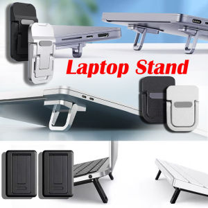 1 pair Mini Laptop Stand Invisible Riser Mini Zinc Alloy Portable Folding Mini Portable Laptop Stands for Notebook