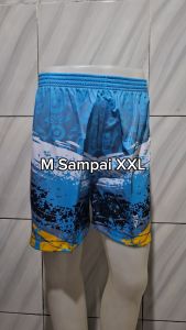 celana voli volly full printing kolor voly volleybal vollyball fulprint terlaris rintik biru cat air