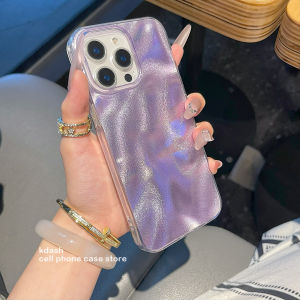 Pink Purple Water Ripple Design Phone Case Full Cover for iPhone 16 pro Max Apple 15 pro New 14 pro Max 13 Female 15 Korean 12 pro Creative 13 pro Fun