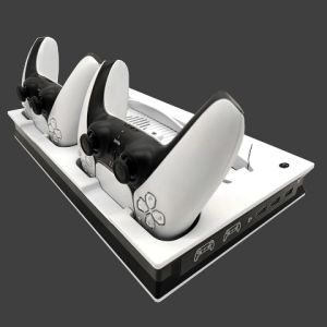 Multifunctional Vertical Cooling Fan Charging Stand Kipas Ps5 Dobe Dualsence Controller Led
