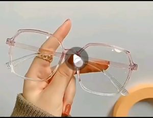 Kacamata Anti Radiasi Lensa Square Replaceable Besar Frame Transparan Kacamata Pelindung UV400 Untuk Pria Dan Wanita AR 001