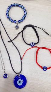 Blessed Evil Eye Necklace For Women Lucky Charm Pendant Round Blue Eyes Rope Couple Necklaces Gift Jewelry