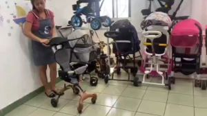 Baby Push Stroller - Foldable Rotateable Stroller Baby Adjustment Foldable Lightweight Stroller