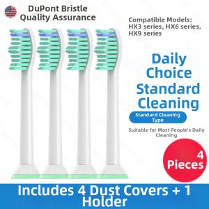 Universal Electric Toothbrush Heads Compatible with Philips HX3210A/3220A/3230A/3240A/3250A Soft And Hard Bristles Available for Deep Cleaning