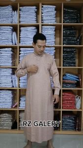 jubah pria bahan katun longgar warna menarik / gamis pria