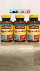 Viên uống dầu hạt lanh Flaxseed Oil 1000mg Nature Made hũ 100 viên [Hàng Mỹ]