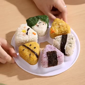 6-in-1 Sushi Mold Lunch Triangle Rice Ball Lunch Box Onigiri Food Press Making Mold