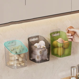 ตะกร้าเก็บเครื่องสำอางห้องน้ำห้องครัวแขวนผนังบ้านรายการ ตะกร้าเก็บผักขิงหอมกระเทียม ไม่น่าสนใจ 100 ต่อเดือน