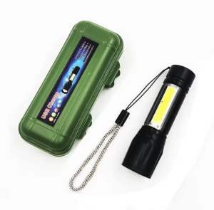Đèn pin LED nhỏ có đèn thân COB ánh sáng mạnh có thể điều chỉnh cự li có bộ sạc USB