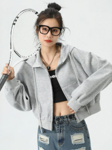 Warrior | Autumn Spring New Style Short Casual Hoodie Grey