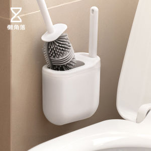 Lanjiaoluo Toilet Brush Household No Dead Angle Wall Hanging Punch-Free Toilet Brush Toilet Cleaning Tool Set