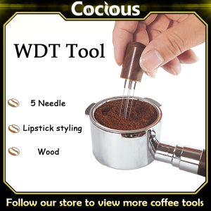 COCIOUS WDT Tool 6/8pins Coffee Distributor Caking Disperser Espresso Stirrer Break Up Clumping Coffee Powder