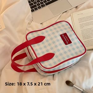 Large Capacity Makeup Bag Womens Portable Travel Toiletry Bag Double Layer Partition Storage Bag for Outing Personal Care