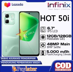 infinix Hot 50i NFC Ram 12+128 Camera 48MP ASLI ORIGINAL GARANSI RESMI