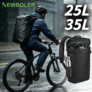 NEWBOLER | NEWBOLER 25L/35L PVC Large Capacity Waterproof Cycling Backpack MTB Road Bicycle Bag for Outdoor Hiking Climbing Daypack Bag