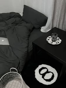 Karpet Bulu Lembut Bulat Kamar Tidur Motif 8 Ball Billiard Anti-Slip Karpet Bulu Rasfur Karpet Motif Bola Billiard Alas Tikar Main Anak Tebal Bulu Halus / Round Carpet