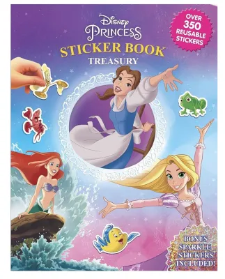 DISNEY PRINCESS Sticker Book Treasury - Activity book with 96 pages & 350 reusable stickers