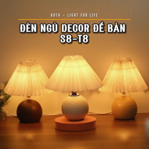 Đèn ngủ decor phòng HUTA Light For Life S8-T8 điều chỉnh 3 độ sáng bóng led 3 màu bảo hành 2 năm