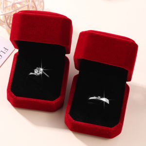 Couples Diamond Wedding Rings Set Fake Diamond Engagement Ceremony Rings Bridal Couple Rings Adjustable round Shape Rings