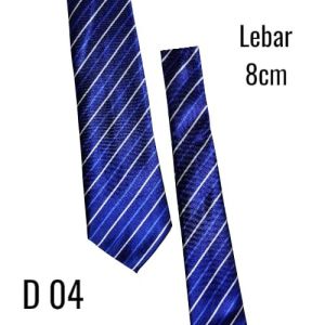 Dasi Instant Manual Motif Salur Lebar 7 cm untuk Pria Wanita
