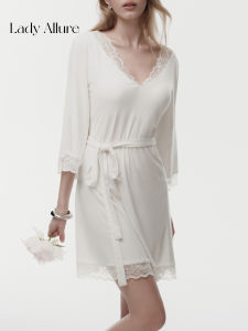 Modal Soft Lace Sleep Dress With Padding
