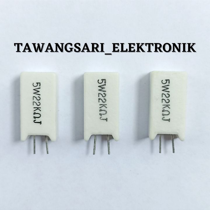 5PZ RESISTENZA AD IMPASTO 22K OHM 1W 5% RESISTOR FIXED COMPOSITION