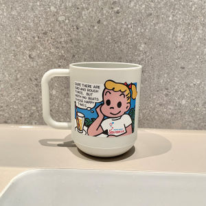 Japanese Style Cute Cartoon Toothbrush Cup Family Use Brush Teeth Mouth Rinse Cup Couple Three People Dormitory Plastic Material