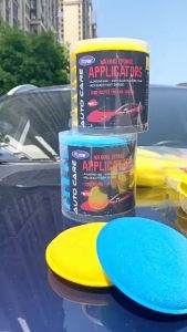 Car Round Waxing Polish Sponges High Density Foam Applicator Pads Curing and Polishing Sponges Car Detailing Tools Car Wash