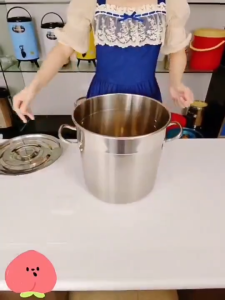 304 Stainless Steel Pot Household Bucket with Lid Soup Multipurpose Soup Pot for Home Kitchen Storag