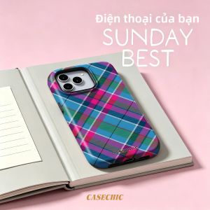 Potdemiel | Ốp Lưng Cứng Chống Sốc Navy Zebra Cho iPhone 17/16/15/14 Plus/13 Pro Max - Bảo Vệ Kép Từ Tính Chống Xước Thời Trang