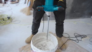 เครื่องผสมสารพัดประโยชน์ | ปรับความเร็วได้ 6 ระดับ | ใช้ได้ทั้งกวนปูนซีเมนต์ ผสมสีทาบ้าน และผสมแป้งทำอาหาร | แถมฟรี ประแจ ติดตั้ง + ถุงมือ + แปรงถ่าน