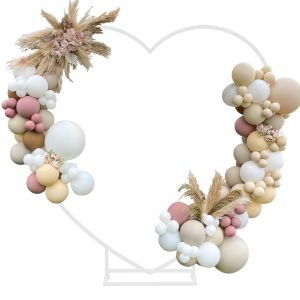 Heart Shape Metal Wedding Balloon Arch Backdrop Stand for Ceremony Proposal