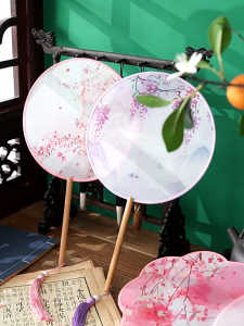 Tassel Round Fan Extra Long Tassels Cultural Craft For Filipino Chinese Celebrations