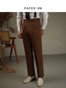 Basic Style Mens Casual Pants Fashion Design Sensation Elastic Waist Commuter Long Trousers Comfortable Straight Leg Fit