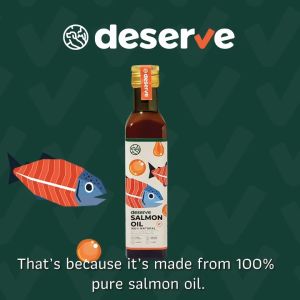 DESERVE Salmon Oil 🐶FREE SHIP🐶 100% Natural Omega 3&6 Booster