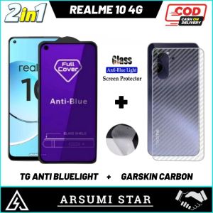 PROMO PAKET MURAH 2 IN 1 TEMPERED GLASS CERAMIC MATTE ANTI SPY REALME 10 4G TG ANTI GORES LAYAR CERAMIC MATTE ANTI SPY + GARSKIN CARBON 3D