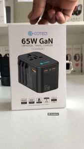 Travel charger adaptor universal 65w GaN fast charging coteci