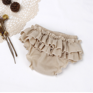 Double Layers Baby Girls Tutu Skirt Shorts Summer Cozy Muslim Cotton Baby Bloomers Toddler Short Pants Children Pettiskirt 0-3y