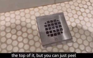 Disposable Hair Catcher Shower Drain Mesh Stickers Self-Adhesive Floor Drain Stickers with Cleaning Shovel for Bathroom Kitchen Sink