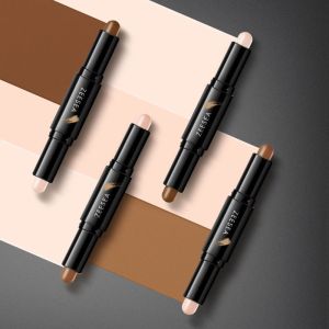 【Genuine】Zeesea Highlighter Shading Contouring Stick Concealer Brightening Face-lifting Pen 2 In 1 Makeup Contour Rod Three-dimensional Nose Shadow Become Small Face Big Eyes