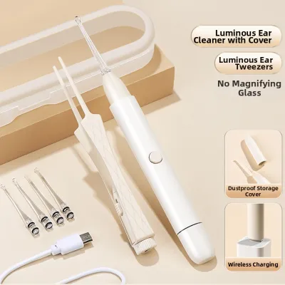 Child Safe Lighted Ear Cleaning Spoon With Tweezers