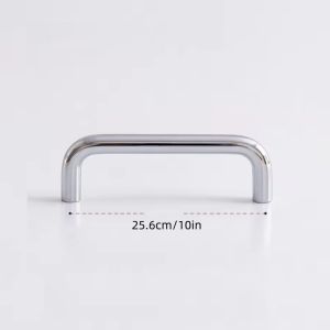 Solid Stainless Steel U Type Cabinet Door Handles 64mm-320mm Silver Wardrobe Cupboard Door Handle Nordic Drawer Door Knobs Pulls