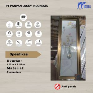 pintu toilet/pintu kaca anti pecah/pintu modern/pintu murah/pintu 1 sett/pintu awet