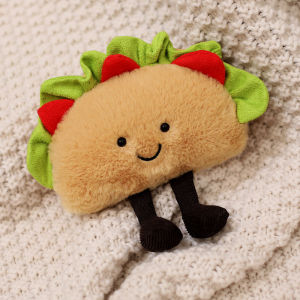 15cm Cute Cartoon Hamburger Taco Plush Toy Kids Creative Emotion Plush Toy Soft Fluffy Stuffed Doll Kids Birthday Holiday Gifts
